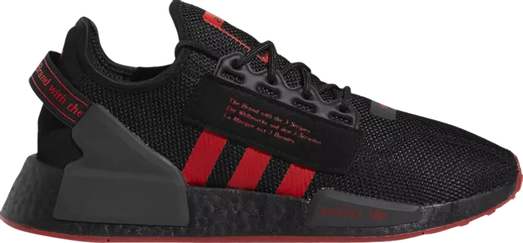 Кроссовки Adidas NMD_R1 V2 'Black Vivid Red', черный