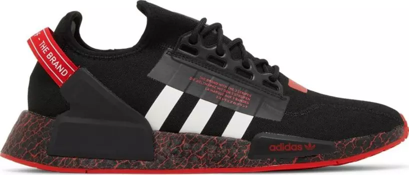 Кроссовки Adidas NMD_R1 V2 'Crackled - Black Red', черный