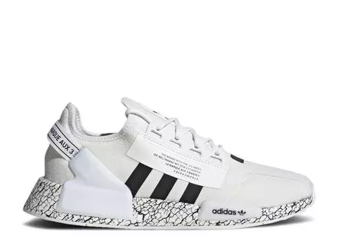 Кроссовки Adidas NMD_R1 V2 'CRACKLED - WHITE BLACK', белый