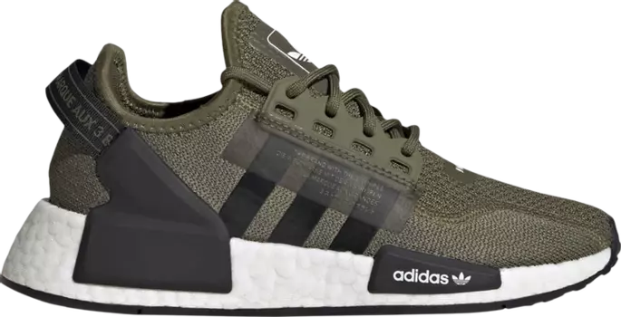 Кроссовки Adidas NMD_R1 V2 J 'Focus Olive', зеленый