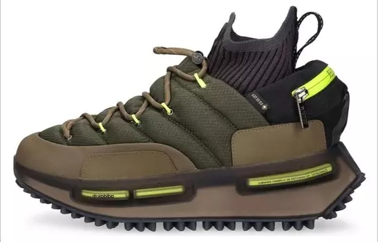 Кроссовки Adidas NMD Runner Moncler Olive Strata, зеленый