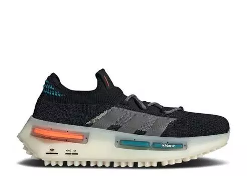 Кроссовки Adidas NMD_S1 'BLACK TEAL ORANGE', черный