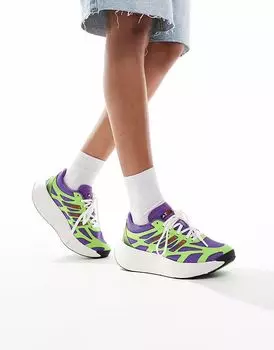 Кроссовки Adidas Originals Adizero aruku в цвете active purple / solar green /