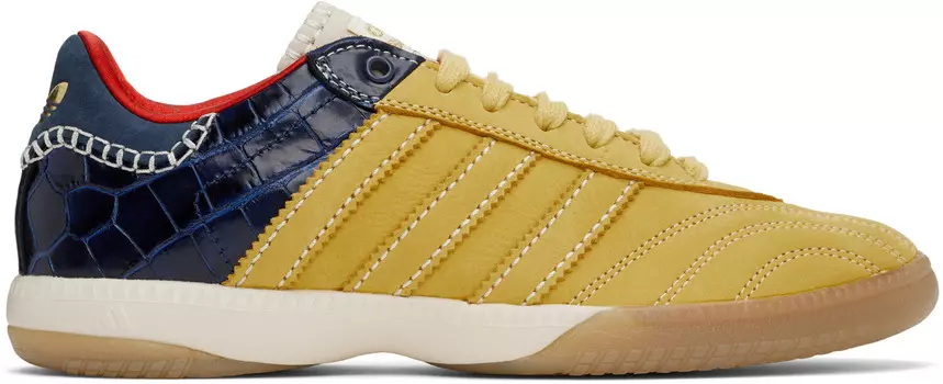 Кроссовки Adidas Originals Edition MN Samba желто-синего цвета Wales Bonner, St fade gold/St fade gold/Collegiate navy