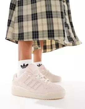Кроссовки adidas Originals Forum Low CL бледно-розового цвета и цвета слоновой кости