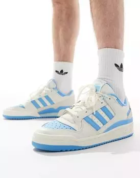 Кроссовки adidas Originals Forum Low CL цвета слоновой кости и синего цвета