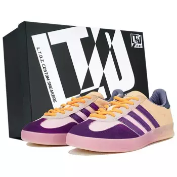 Кроссовки adidas originals GAZELLE INDOOR Skateboarding Shoes Unisex Low-top Light Orange, светло-фиолетовый