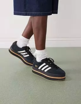 Кроссовки Adidas Originals Gazelle Stack черного и белого цветов