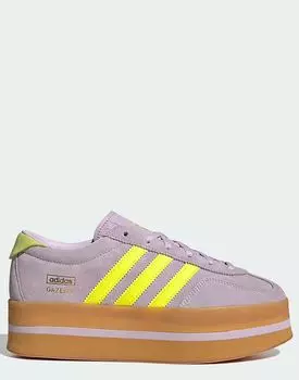 Кроссовки Adidas Originals Gazelle Stack в лавандовом и желтом цветах