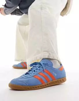 Кроссовки adidas Originals Hamburg синего/оранжевого цвета