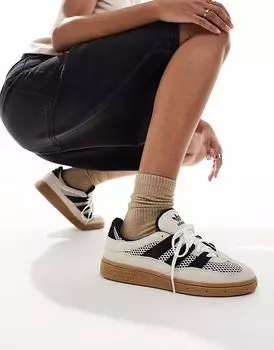 Кроссовки Adidas Originals Handball spezial st в бежево-черном цвете