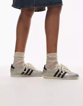 Кроссовки Adidas Originals Japan в цвете металлик серебристый и черный