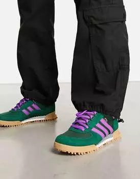 Кроссовки adidas Originals Marathon TR зеленого и фиолетового цвета