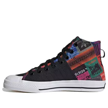 Кроссовки Adidas originals Nizza Hi Rf 'Black Orange', Черный