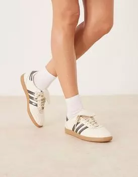 Кроссовки Adidas Originals Samba LT кремового и металлического серебристого цветов