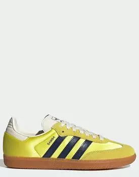 Кроссовки Adidas Originals Samba og в ярко-желтом и темно-синем цветах