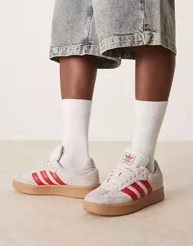 Кроссовки Adidas Originals Samba XLG серого и красного цвета