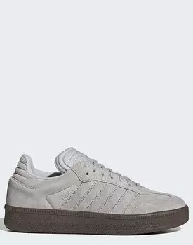 Кроссовки Adidas Originals Samba xlg в замшевом сером цвете