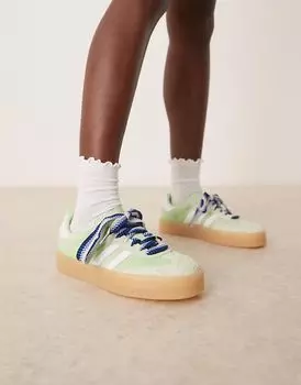 Кроссовки Adidas Originals Sambae светло-зеленого и белого цвета