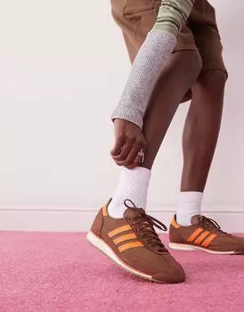 Кроссовки Adidas Originals SL 72 OG коричневого и оранжевого цветов