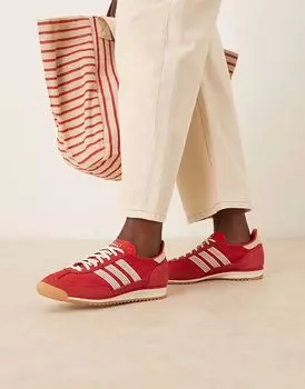 Кроссовки Adidas Originals SL 72 OG крючком красного и кремового цветов