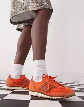 Кроссовки Adidas Originals SL 72 OG оранжевого и коричневого цветов