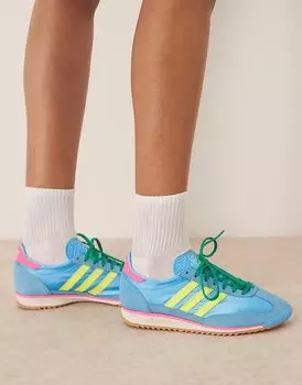 Кроссовки Adidas Originals SL 72 OG ярко-синего и желтого цветов