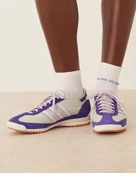 Кроссовки Adidas Originals SL 72 OG светло-синего и сиреневого цветов