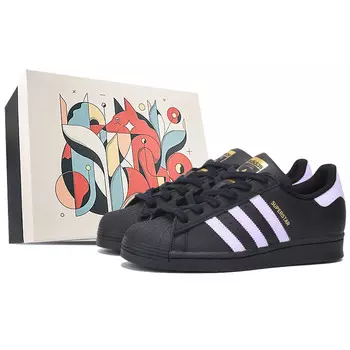 Кроссовки Adidas Originals Superstar J Kids' Skateboarding Shoes Grade School, черный