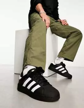 Кроссовки adidas Originals Superstar XLG в черно-белые полосы