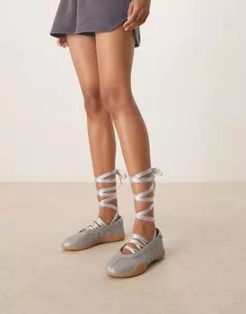 Кроссовки Adidas Originals Taekwondo Mei Ballet цвета металлик серебристый