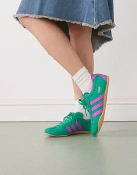 Кроссовки Adidas Originals Tokyo в цвете «корт-зеленый» / «фиолетовый взрыв» / «г»