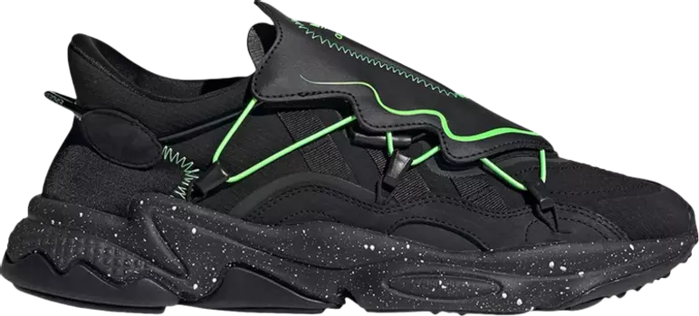 Кроссовки Adidas Ozweego 'Black Solar Green', черный