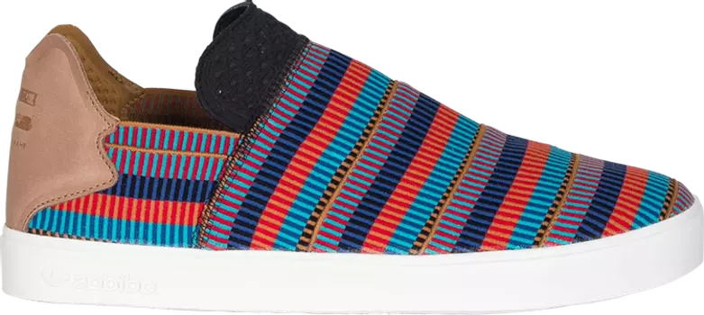 Кроссовки Adidas Pharrell x Elastic Slip On 'Pink Beach', многоцветный