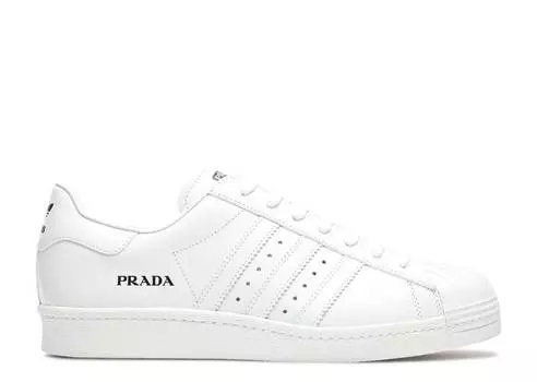 Кроссовки Adidas PRADA X SUPERSTAR 'CORE WHITE' ADIDAS RELEASE, белый
