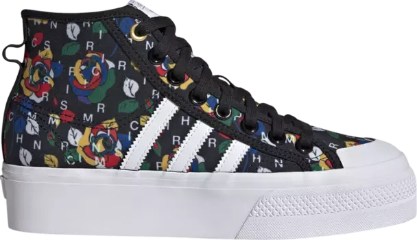 Кроссовки Adidas Rich Mnisi x Wmns Nizza Platform Mid 'Pop-Art Roses', черный