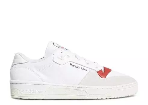 Кроссовки Adidas RIVALRY LOW 'WHITE GLORY RED', белый