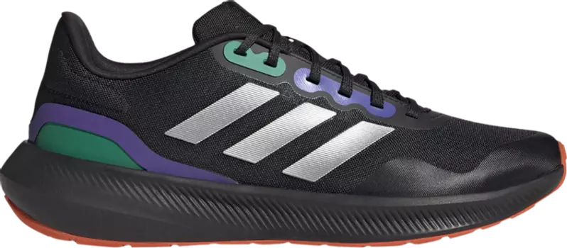 Кроссовки Adidas Runfalcon 3 TR 'Black Purple Green', черный