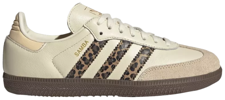 Кроссовки adidas Samba OG J 'Leopard', кремовый