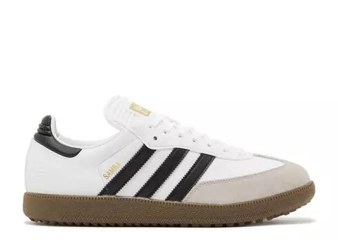Кроссовки Adidas SAMBA OG SPIKELESS GOLF LE 'WHITE BLACK GUM', белый