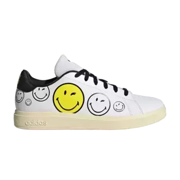 Кроссовки adidas Smiley x Advantage Base 2.0 J Smiley Graphics, белый