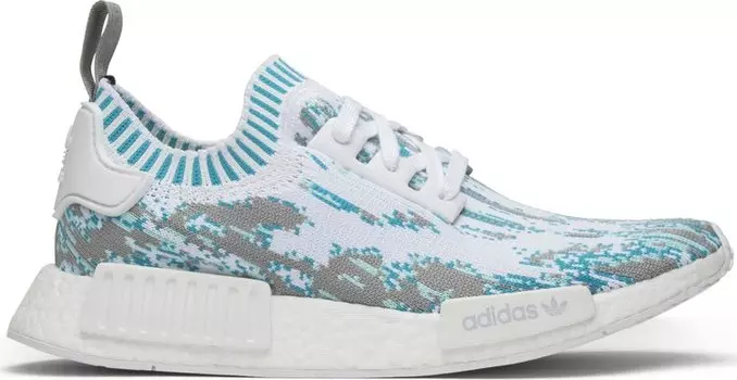 Мужские кроссовки Adidas Sneakersnstuff x NMD R1 Primeknit, белый/бирюзовый