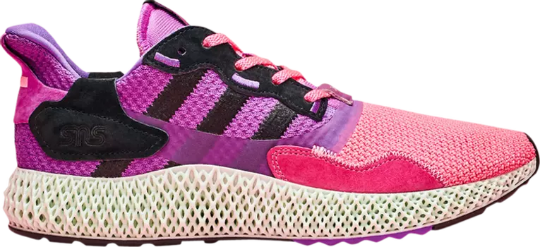 Кроссовки Adidas Sneakersnstuff x ZX 4000 4D 'Sunset', фиолетовый