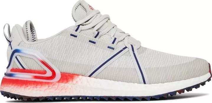 Кроссовки Adidas Solarthon Primegreen Spikeless Golf 'Grey Vivid Red', серый