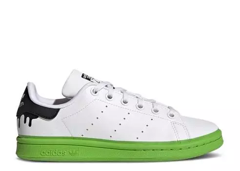 Кроссовки Adidas STAN SMITH BIG KID 'PAINT DRIP - WHITE SOLID GREEN', белый
