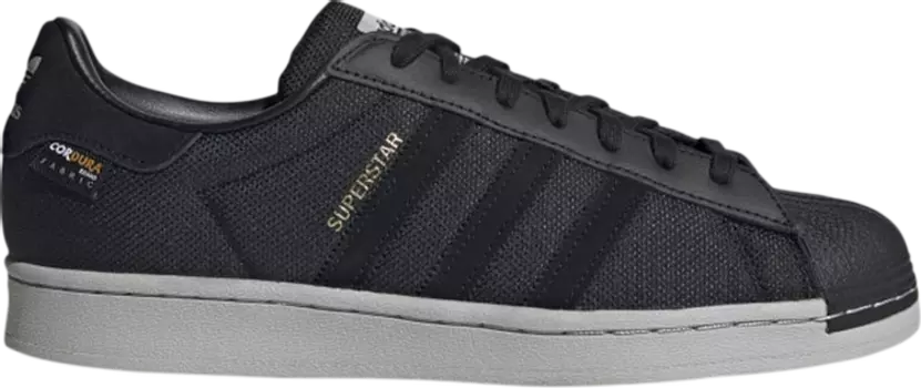 Кроссовки Adidas Superstar 'Black Gold Metallic', черный