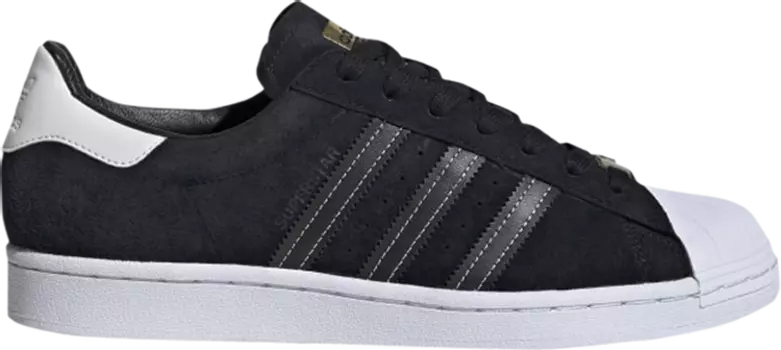 Кроссовки Adidas Superstar 'Black Suede', черный