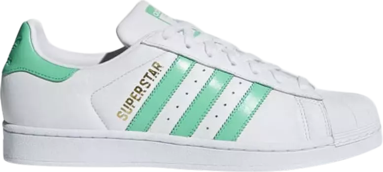 Кроссовки Adidas Superstar Hi-Res Green, белый/зеленый