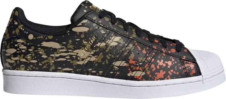 Кроссовки Adidas Superstar 'Splashes, Splatter and Drips - Black', черный