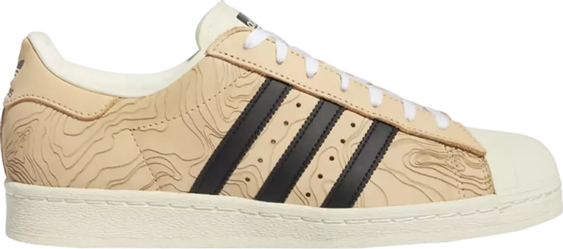 Кроссовки Adidas Superstar 'Topographic Laser', кремовый